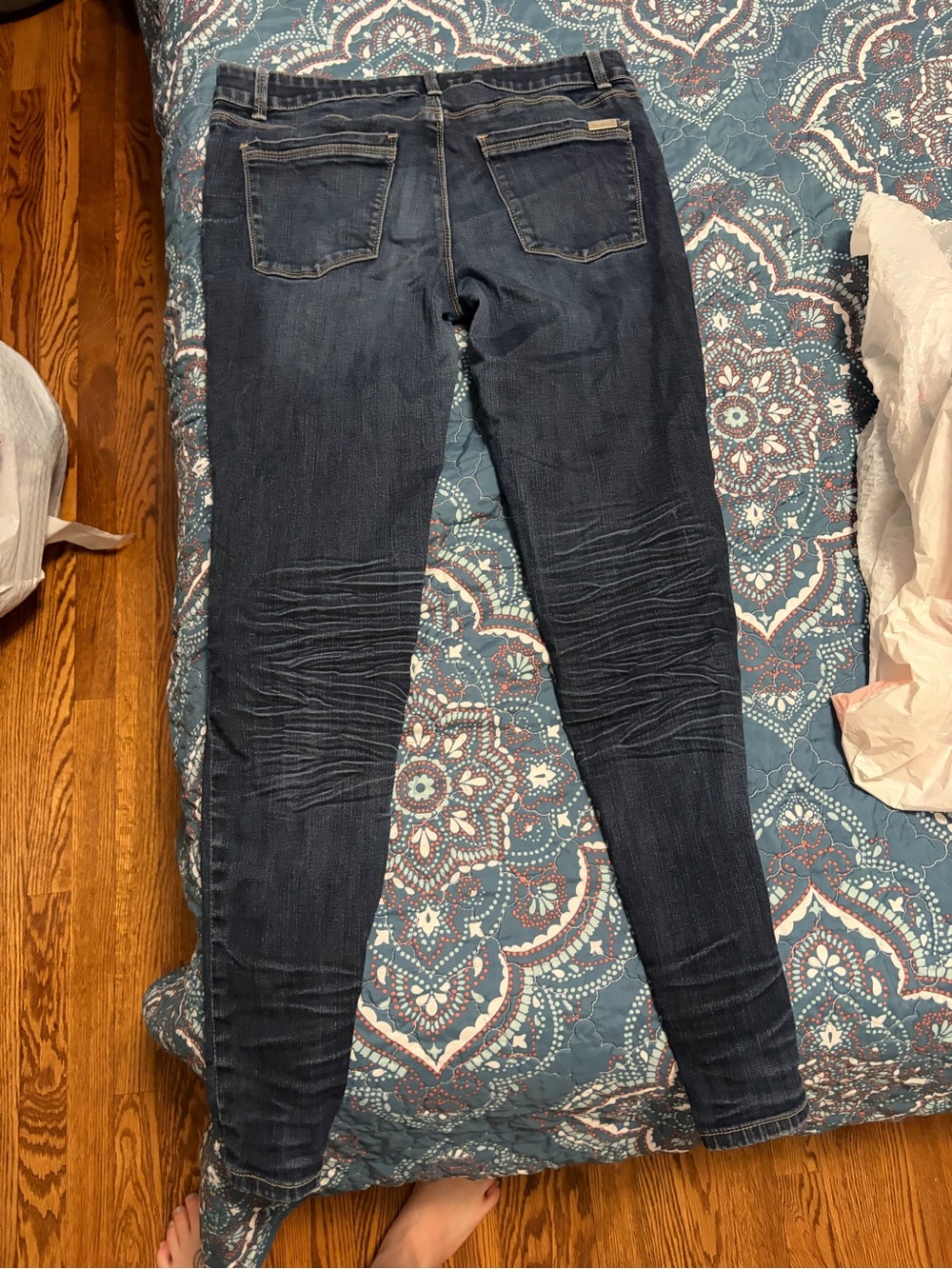 White House Black Market Dark Blue Skinny Jeans
